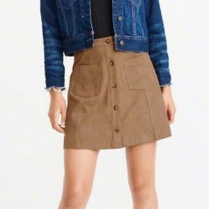 Abercrombie faux suede mini skirt